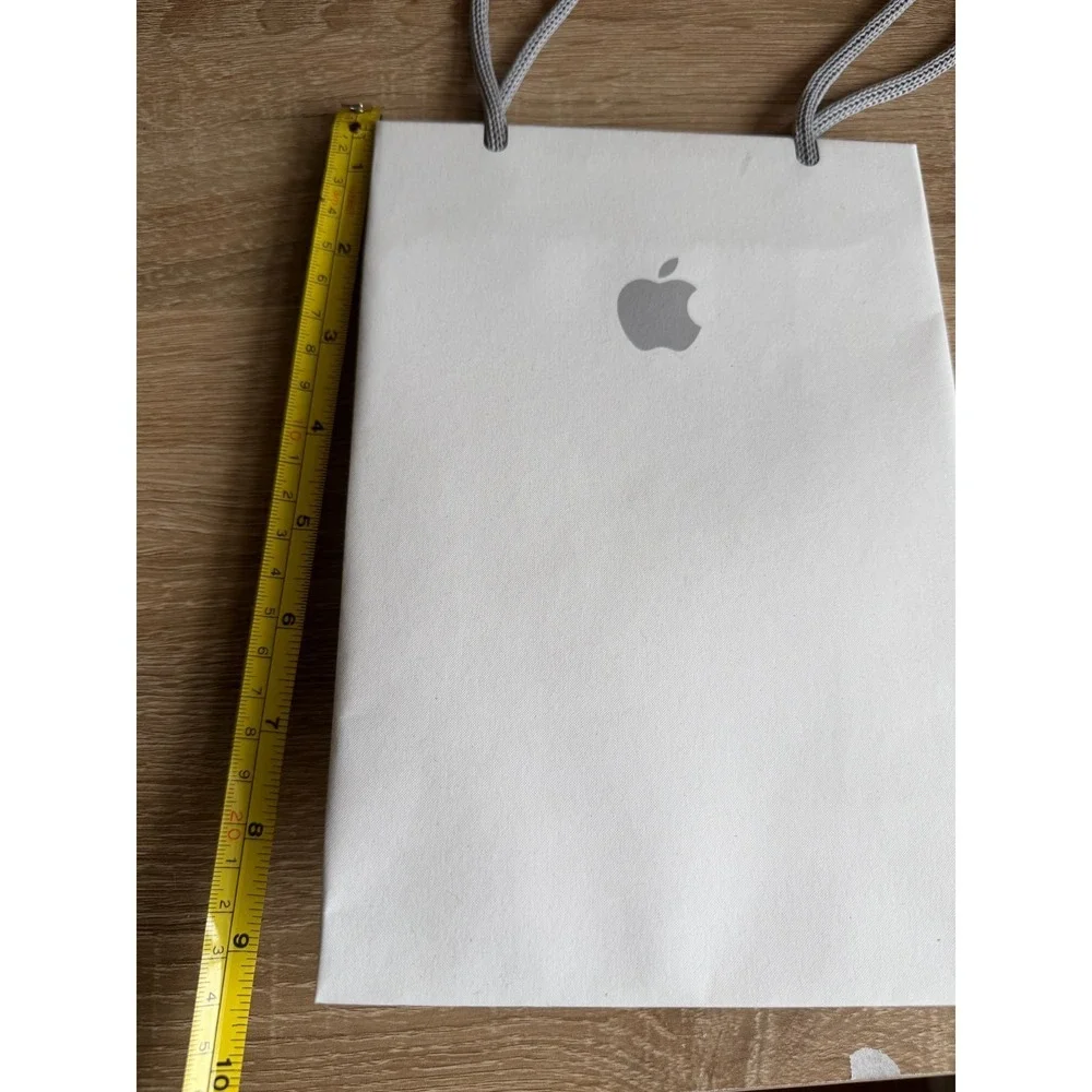 Apple Store Apple Logo Shopping Paper Bag Genuine White Bag Empty Matte Classic